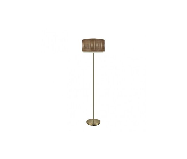 Lampara de pie metal color cuero serie alexandra 40cm