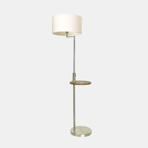 candeeiro de pé metal cor couro série sirio 40cm