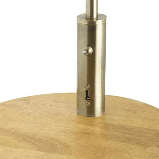 candeeiro de pé metal cor couro série sirio 40cm