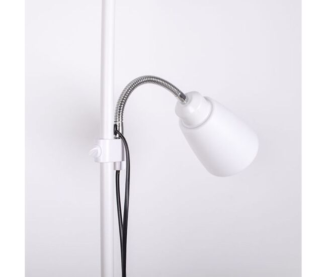 Lámpara de pie varese bel air 80w con brazo orientable blanco 178 cm