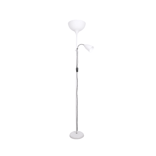 candeeiro de pé metálico cor branca série varese 28cm