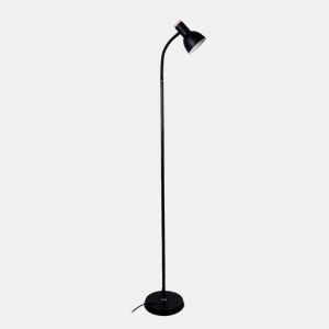 candeeiro de pé metálico cor preta série argos 22cm