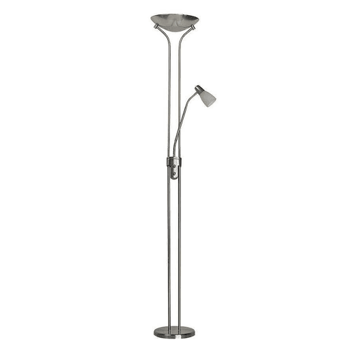 candeeiro de pé em metal niquelado série ross 28cm