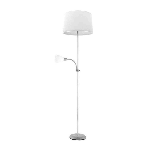 candeeiro de pé cor prata série metal rilon 40cm