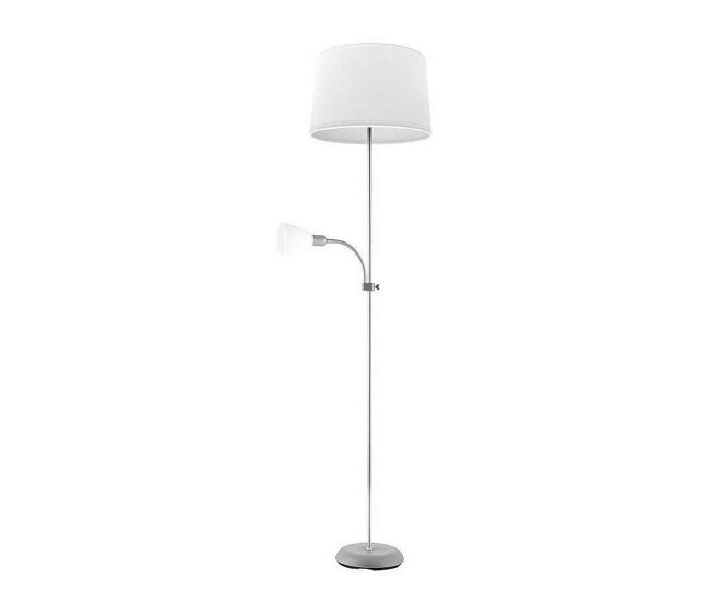 Lampara de pie metal color plata serie rilon 40cm