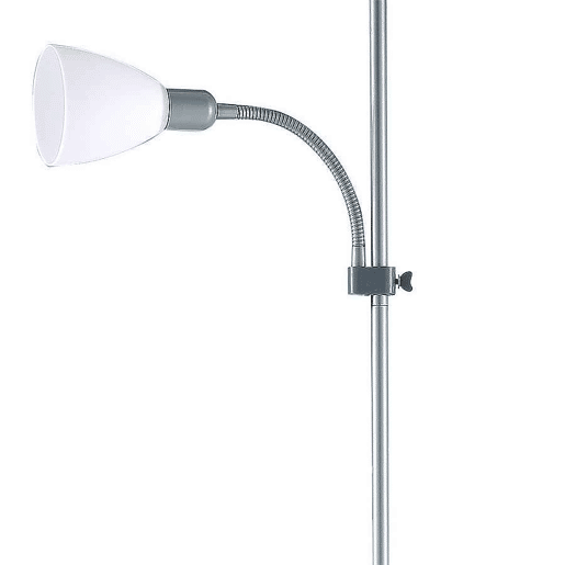 candeeiro de pé cor prata série metal rilon 40cm