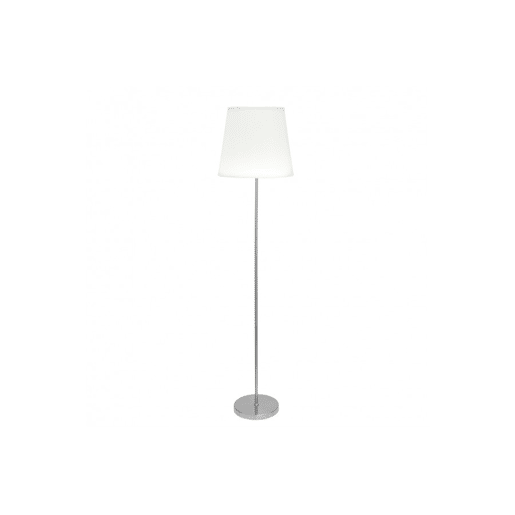 candeeiro de pé em metal niquelado série maldãvas 40cm