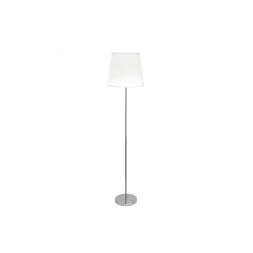 candeeiro de pé em metal niquelado série maldãvas 40cm