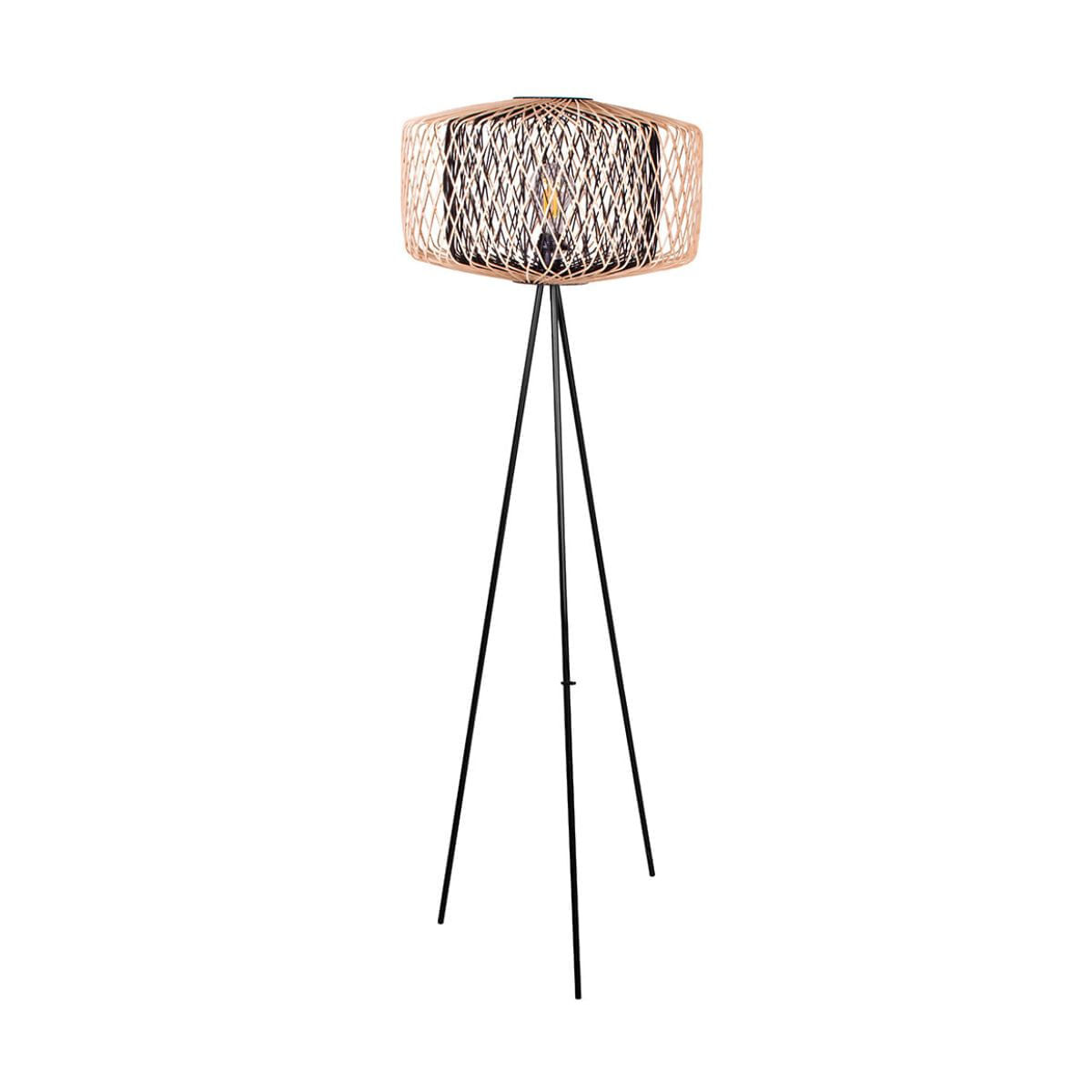 Lámpara de pie Bamboo Lumit W trípode bambú