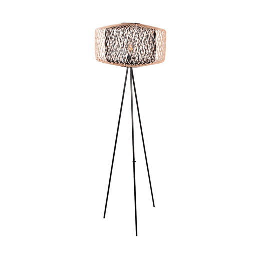candeeiro de pé de bambu cor preta série bamboo 49cm candeeiro de pé de bambu cor preta série bamboo 49cm