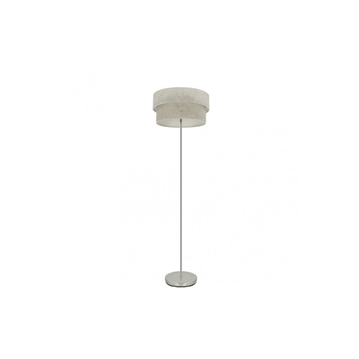 candeeiro de pé em metal cromado série smile 40cm