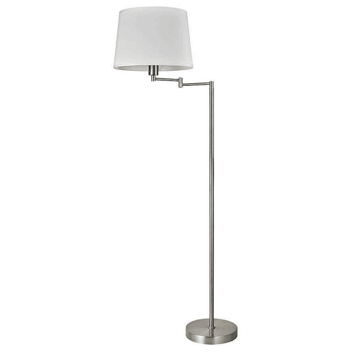 candeeiro de pé em metal cor de níquel série estambul 35cm