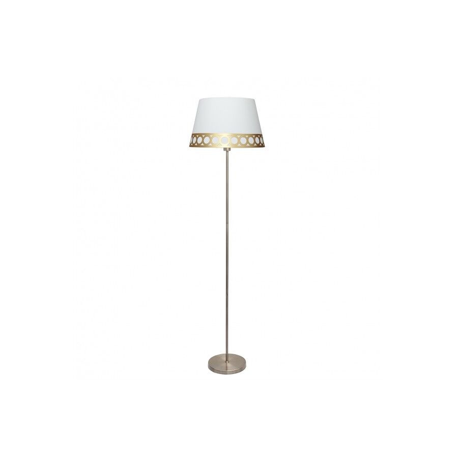 Lampara de pie metal color blanco serie dalia 40cm