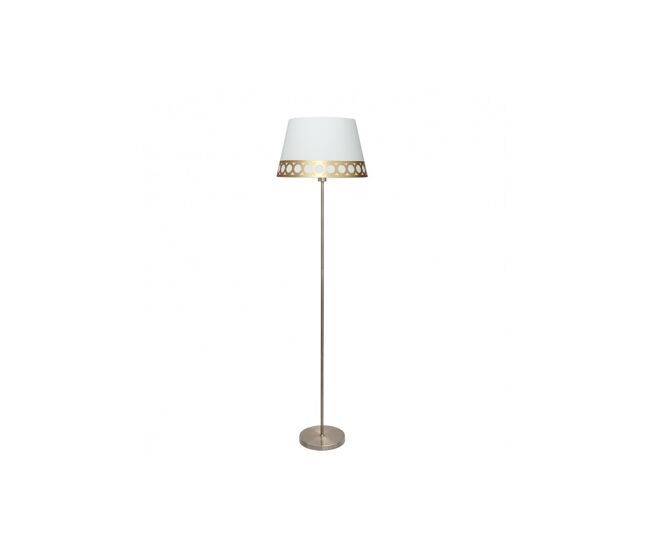 Lampara de pie metal color blanco serie dalia 40cm