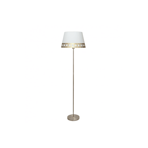 candeeiro de pé metálico cor branca série dalia 40cm