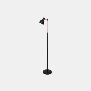 candeeiro de secretária metálico preto série delza 25cm