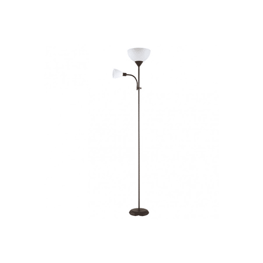 candeeiro de pé metálico cor castanha série rigel 34cm