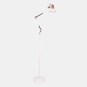 candeeiro de pé metálico cor branca série rutilo 28cm