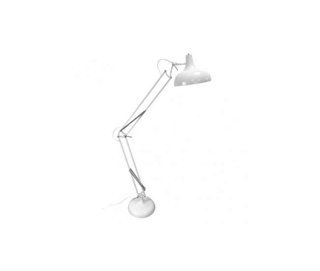 Lampara de pie metal color blanco serie malik 30cm