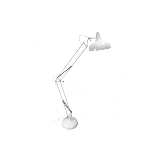 candeeiro de pé metálico cor branca série malik 30cm