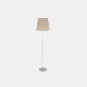 candeeiro de pé em metal niquelado série maldãvas 40cm