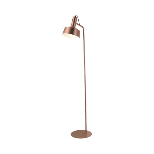 candeeiro de pé em metal cor de cobre série leana 25cm
