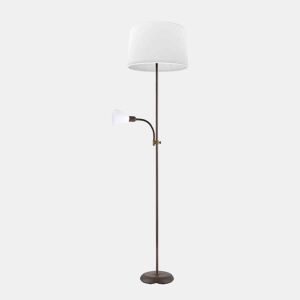 candeeiro de pé metálico cor castanha série rilon 40cm