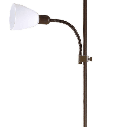 candeeiro de pé metálico cor castanha série rilon 40cm