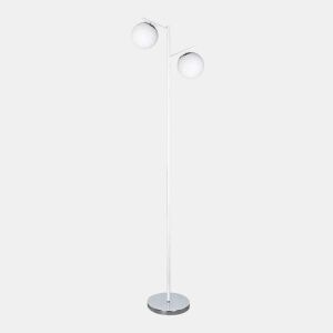 candeeiro de pé metálico cor branca série la habana 25cm