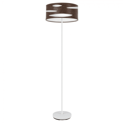 candeeiro de pé em metal branco série odra 40cm