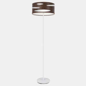 candeeiro de pé em metal branco série odra 40cm