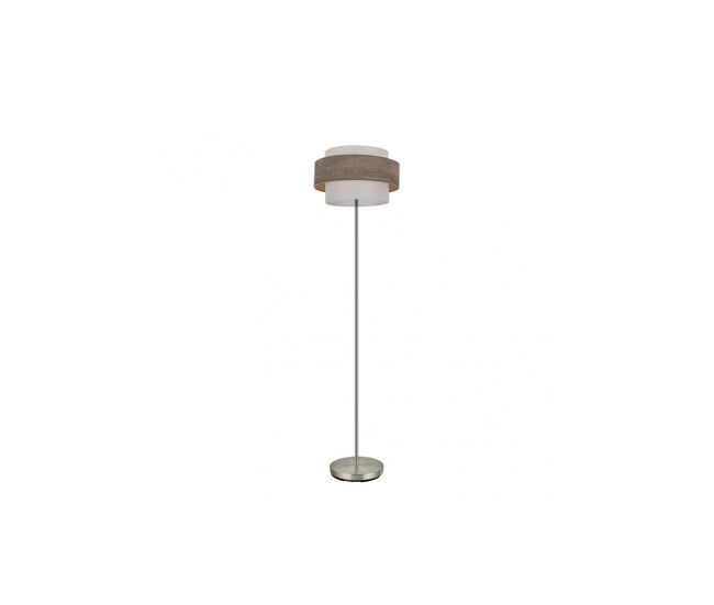 Lampara de pie metal color gris serie myriam 40cm