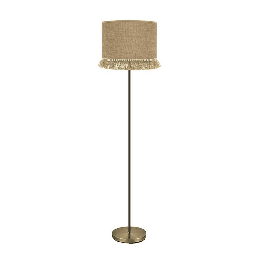 candeeiro de pé metálico cor castanha série sibila 40cm