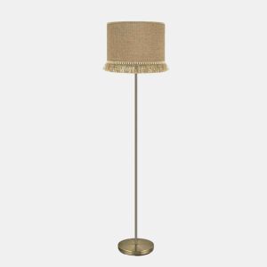 candeeiro de pé metálico cor castanha série sibila 40cm