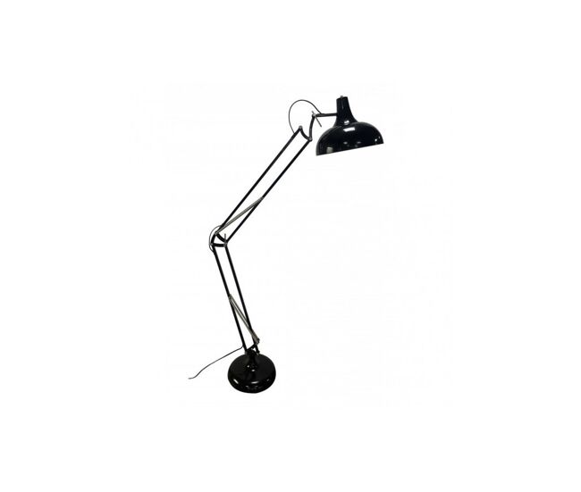 Lampara de pie metal color negro serie malik 30cm
