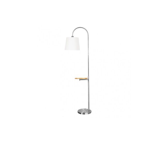 Lampara de pie metal color blanco serie marfil 30cm