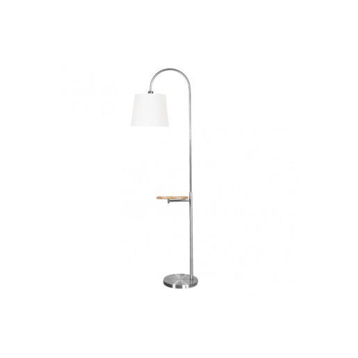 candeeiro de pé metálico cor branca série marfil 30cm