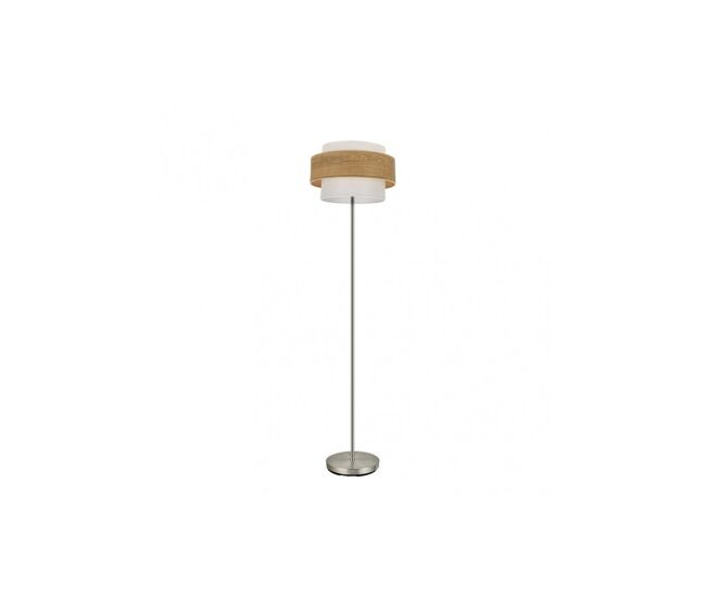 Lampara de pie metal color madera serie myriam 40cm