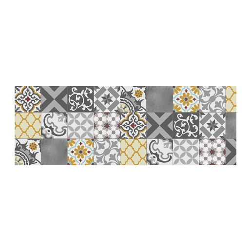 CROMA - Tapete de vinil Patch Grey Amber Patch, almofadado e confortável, 50x140cm CROMA - Tapete de vinil Patch Grey Amber Patch, almofadado e confortável, 50x140cm