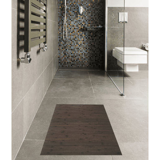 BAMBOO COOL - Tapete de bambu Wengé, sem rebordo e anti-derrapante, 160X240cm