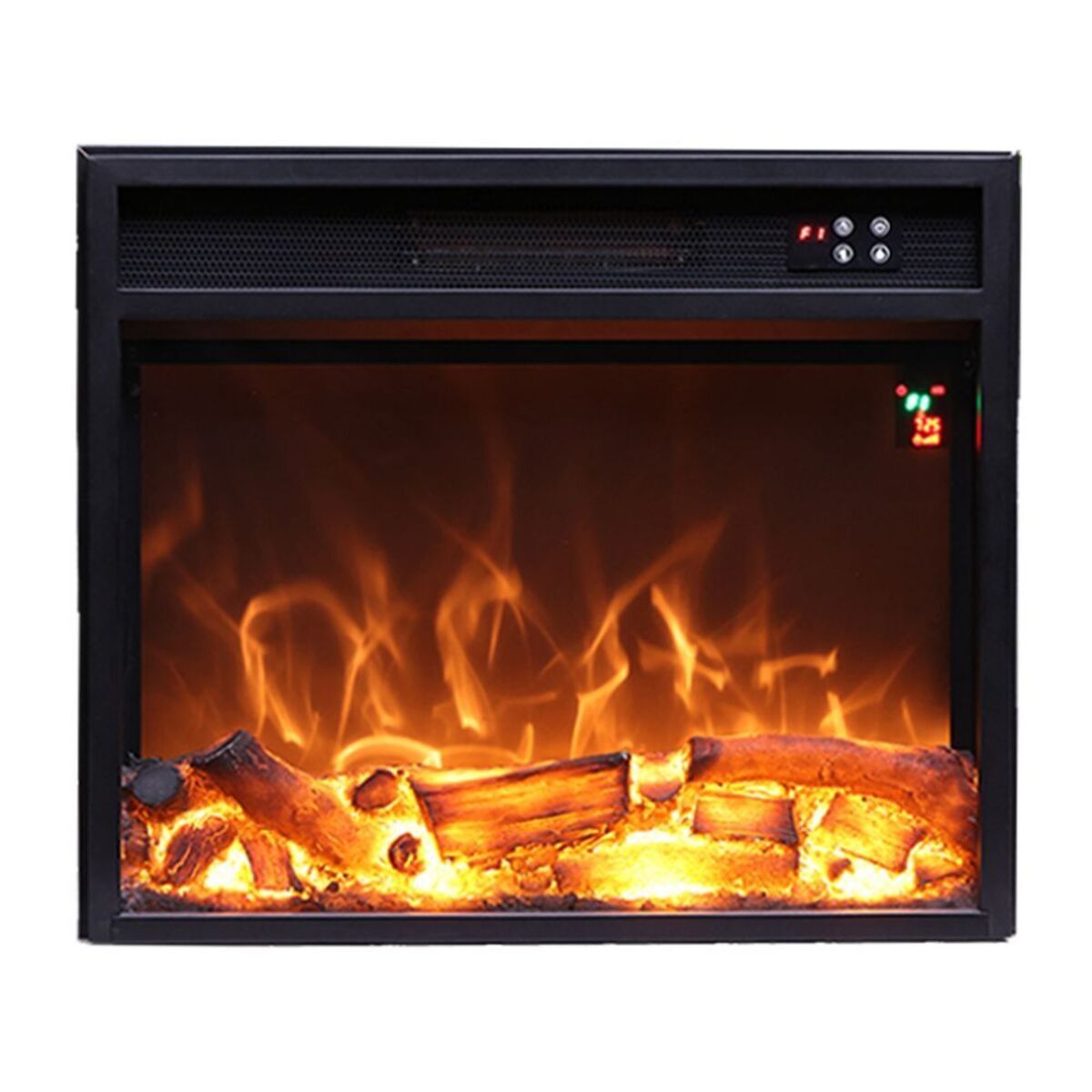 Quemador eléctrico LED negro de 1500W MPC CAMINETTO VULCANO