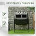 Compostador de Tambor Acero y PP Outsunny Compostador de Tambor Acero y PP Outsunny Negro