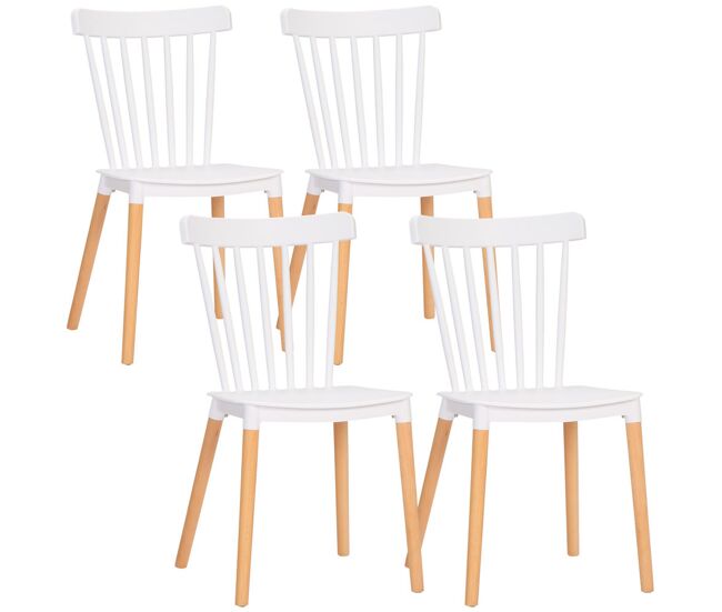 Sillas de Comedor PP, Madera de Haya HOMCOM