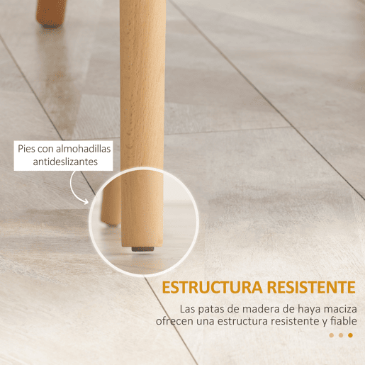 HOMCOM Conjunto de 4 Cadeiras Estilo Nórdico Cadeiras de Cozinha com Encosto Alto Assento de Polipropileno e Pés de Madeira de Faia Carga Máx. 120kg 48x52,5x83cm Preto e Madeira