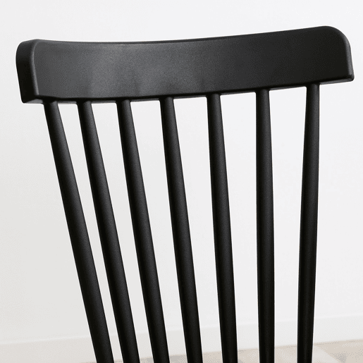 HOMCOM Conjunto de 4 Cadeiras Estilo Nórdico Cadeiras de Cozinha com Encosto Alto Assento de Polipropileno e Pés de Madeira de Faia Carga Máx. 120kg 48x52,5x83cm Preto e Madeira