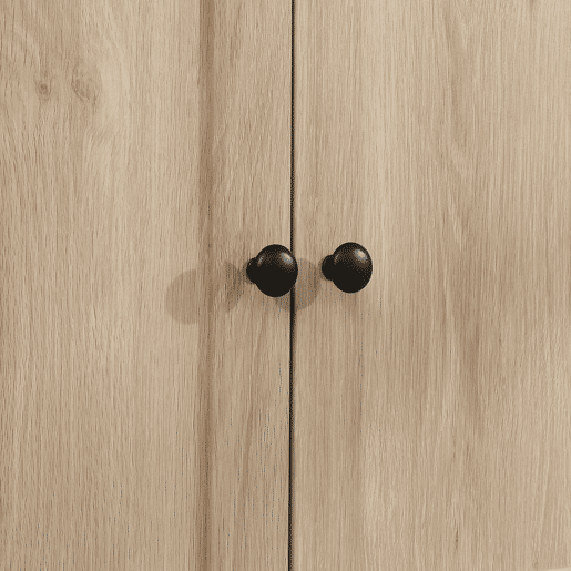HOMCOM Armário de Cozinha Móvel Auxiliar de Cozinha com 4 Portas 1 Gaveta e Prateleira Aberta para Sala de Estar Sala de Jantar 74x39,5x183cm Carvalho