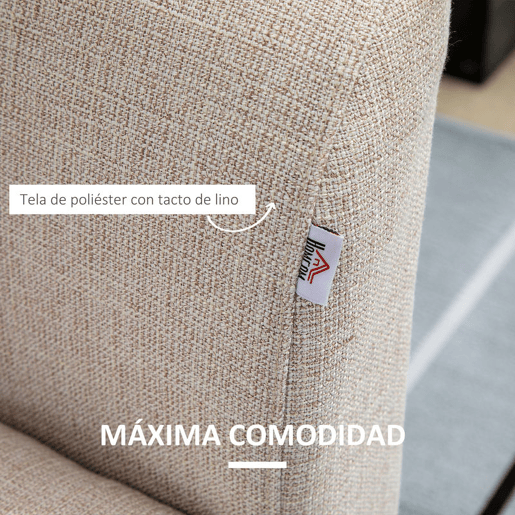 HOMCOM Banco de Armazenamento Baú de Armazenamento Estofado em Linho com Tampa Abatível e Pés de Madeira para Dormitório Sala de Estar Entrada Carga 120kg 120x45x54 cm Bege