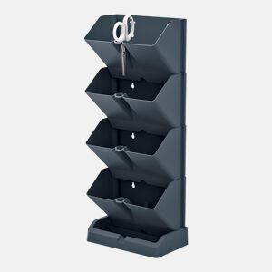 MacEtero vertical Prosperplast Mini Cascade de plástico na cor antracite 19,5 (comprimento) x 11,4 (largura) x 47,5 (alto) cm com tesoura de jardim