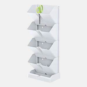 MacEtero vertical Prosperplast Mini Plastic Cascade em cor branca 19,5 (comprimento) x 11,4 (largura) x 47,5 (alto) cm com tesoura de jardim