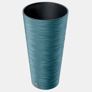Maceter azul escandinavo, com depósito, coleção de furu, 30 x 30 x 57,5 ??cm, capacidade de 15 L.